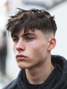 31 Trendsetting Mid Fade Haircuts for Men with Thin Hair Mens Messy Crop Haircut, Low Fade Messy Hair, Skin Fade Textured Fringe, Angular Fringe Haircut Men, Low Fade Messy Fringe, Short Messy Fringe Haircut Men, Low Taper Fade Textured Fringe, Men Low Taper Fade, Low Maintenance Haircut Men