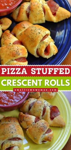 pizza stuffed crescent rolls with cheese and pepperoni