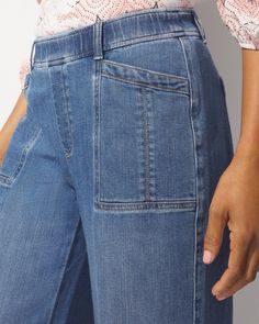 Utility Wide-leg Jeans With Pockets, Utility Wide-leg Rigid Denim Cargo Jeans, Non-stretch Denim Utility Pants, Non-stretch Denim Utility Jeans, Non-stretch Denim Pants With Side Pockets, Utility Pants, Womens Designer Fashion, Pocket Pants, Jeans Pants