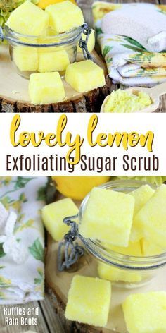 Diy Lush, Lemon Scrub, Sugar Scrub Cubes, Lemon Sugar Scrub, Exfoliate Skin