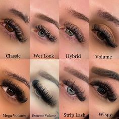 Lash Mapping Eyelash Extensions Beginner, Different Styles Of Eyelash Extensions, Different Lashes Styles, Lashes Extensions Ideas, Eyelash Styles Chart, Different Kinds Of Lash Extensions, Types Of Eyelash Extensions Styles Wispy, Different Eyelash Styles, Lash Extention Chart