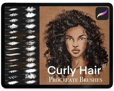 the curly hair procreate brushes are available for use on different types of hair