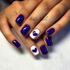 Ring Finger Nails, Heart Nail Designs, Nail Designs Valentines, Best Nail Art Designs, Super Nails, Valentine's Day Nails, Nail Polishes