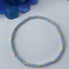 Stretch Beaded Anklet In A Soft Baby Blue And Silver Glass Beads Size 10” Other Sizes Available Upon Request Easy Slip On Style Strong And Durable Stretchy Cord New Handmade In My Atlanta Jewelry Studio Be Sure To Check Size Before Purchasing Please Let Me Know If You Have Any Questions Ready To Ship Note Colors May Be Slightly Different From The Pictures Because Of Different Device Display Settings Bundle Items To Save On Shipping Thank You For Shopping Miss Behavin Jewelry Feminine Classic Fashion Business Casual Beach Streetwear Dainty Anklet Minimalist Gypsy Popular Bohemian Gifts For Her Dopamine Boho Sba-0214 Beach Streetwear, Dainty Anklet, Mens Beaded Necklaces, Beautiful Beaded Bracelet, Bracelet Inspo, Healing Gemstone Bracelets, Beads Craft Jewelry, Beaded Anklet