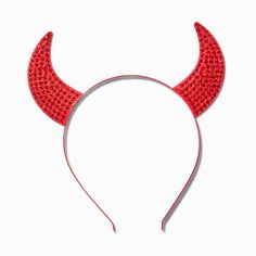 Claire's Red Devil Horns Rhinestone Headband Horns Headband, Sensitive Ears Earrings, Piercing Kit, Devil Costume, Devil Horns, Horn Headband, Honeymoon Gifts, Red Devil, Word Bracelet