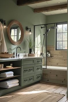 Can a simple color really transform your bathroom into a space of earthy elegance? Absolutely! If you’re looking to create a serene, nature-inspired retreat, green bathroom decor is the way to go. In this article, we’ll explore 29 green bathroom decor ideas that will bring a touch of natural beauty and sophistication to your space. Earthy Bathroom Ideas Natural, Green Bathroom Decor Ideas, Sage Green Bathroom Ideas, Earthy Bathroom Ideas, Sage Bathroom, Sage Green Bathroom, Green Bathroom Ideas, Earthy Bathroom