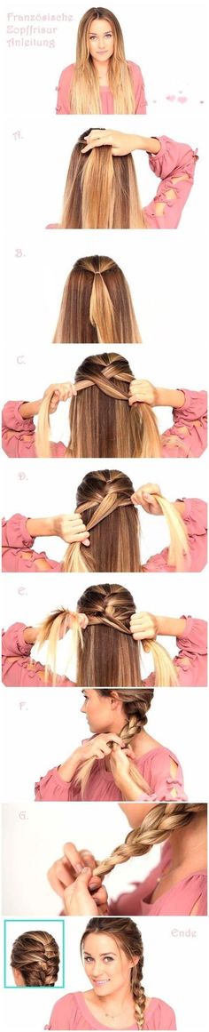 50 Styles De Coiffures Simples Faciles et Belles Que Vous Pouvez Adopter Pour… Braid Tutorials, Teen's Hairstyles, Braids Short, Braids Tutorial, Hair French, Braids Black, 5 Minute Hairstyles, French Braids, French Braid Hairstyles