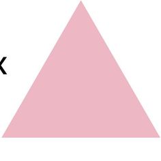 a pink triangle with the letter k on it