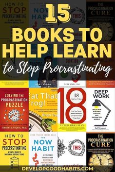 books to help learn how to stop procrastinating in this postcard book