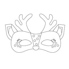 a mask with reindeer antlers on it