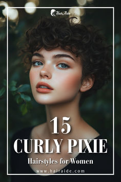 Rock a bold and beautiful look with a stunning curly pixie hairstyle. 🌟👩‍🦱 People With Curly Hair, Bob Perm, Black Pixie Cut, Curly Pixie Cut, Curly Fringe, Curly Pixie Hairstyles, Textured Pixie Cut, Tousled Bob, Messy Pixie