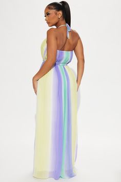 Available In Purple/combo. Chiffon Maxi Dress Halter High Neckline Pleated Elastic Waist w/ Tie Lined Stretch Disclaimer Print Placement May Vary Self: 100% Polyester Lining: 100% Polyester Imported | Beach Vacation Chiffon Maxi Dress in Purple size XS by Fashion Nova Summer Beach Chiffon Dress With Halter Neck, Summer Halter Neck Chiffon Dress For Beach, Chic Halter Neck Chiffon Beach Dress, Flowy Chiffon Halter Neck Dress For The Beach, Chic Chiffon Halter Neck Beach Dress, Breezy Multicolor Maxi Dress For Beach Season, Spring Beach Chiffon Halter Neck Dress, Spring Beach Chiffon Dress Halter Neck, Flowy Yellow Chiffon Beach Dress