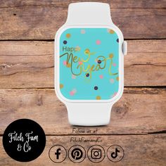 Excited to share the latest addition to my #etsy shop: Blue NEW YEAR Polka Dot WATCH Background Apple Watch Wallpaper, Android Galaxy, Fitbit and More https://etsy.me/3HLwUBc #blue #newyears #pink #flowers #applewatchface #watchbackground #applewatch #watchwallpaper #a Apple Watch Faces