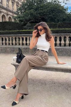 40+ Old Money Summer Outfits: Aesthetic & Essentials to Look Rich, Chic, and Elegant That Woman Outfit, Chic Rich Outfit, Cute And Chic Outfits, Cute Business Outfits Summer, Rich Money Aesthetic Outfit, Classic Chic Outfits Casual, Older Money Outfits, Rich Style Outfits Summer, How To Change My Style Outfits