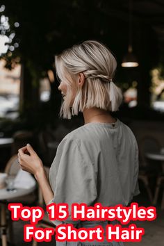 My Short Hair, My Way: TOP 15 hairstyles for short hair - beauticiandaily.com Zambian Wedding, Haircuts Wavy, Hairstyles French, Short Hair Dos, Braid Crown, Hair Layered, Short Hair Up, Tattoo Vector, Bangs Short