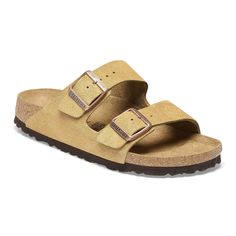 Arizona Suede Leather Latte Cream | BIRKENSTOCK Cream Birkenstock, Two Strap Sandals, Racing Shoes, Running Belt, Winter Gear, Zermatt, Shoe Insoles, Trail Shoes, Birkenstock Arizona