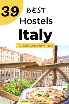 the cover of 39 best hotels in italy for solo - traveler and map lovers, with text overlay