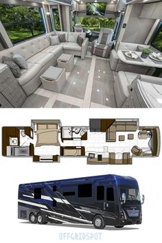 the interior and layout of a motor home