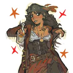 Jrwi Riptide Lizzie, Pirate Female Art, Female Pirate Character Design, Riptide Pirates, Just Roll With It Riptide, Pirate Character Design