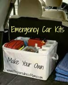 Preparedness Mama, Emergency Car Kit, Preparedness Ideas, Emergency Planning, Emergency Preparedness Food, Emergency Binder, Emergency Prepardness, 72 Hour Kits, Car Emergency Kit