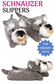 the schnauzer slippers are made from felt