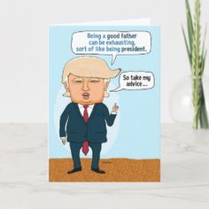 Funny Trump Fake News Birthday Card | Zazzle.com Birthday Cartoon, Father's Day Greetings, Funny Fathers Day Card, Father's Day Greeting Cards, Funny Fathers Day, Good Good Father, Funny Birthday Cards, Fathers Day Cards, Funny Cartoons