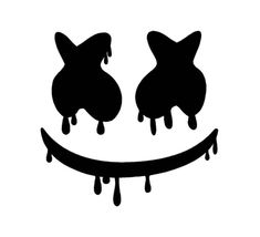 an image of a smiley face drawn in the shape of a smile with dripping drops