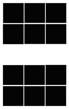 four squares are shown in black and white