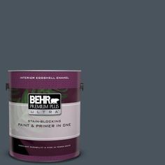 a pink paint can with the words behr premium plus ultra in white on it