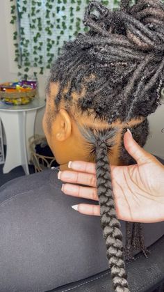 Knotless Over Locs, Knotless Braids Over Locs, Braids Over Locs, Dreadlocks Hair Care, Dreads Styles For Women, Hair French, Short Locs Hairstyles, Faux Locs Hairstyles