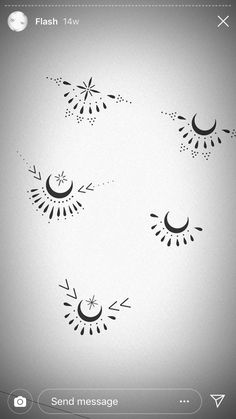 the sun and stars are drawn in different ways