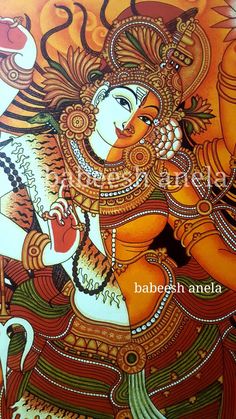 Arthanareeswarar Painting, Ardhnareshwar Drawing, Shiva Mural Painting, Ardhanarishvara Paintings, Ardhnarishwar Sketch, Ardhnarishwar Painting, Kerala Mural Painting On Canvas, Kerla Murals