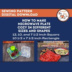 the instructions for how to make microwave ovens in different sizes and shapes