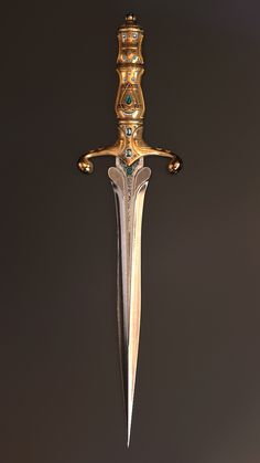 Adaga dourada linda Fantasy Aesthetic Dagger, Dagger Designs Ideas, Dagger Reference, Medieval Dagger, Medieval Accessories, Starověký Egypt