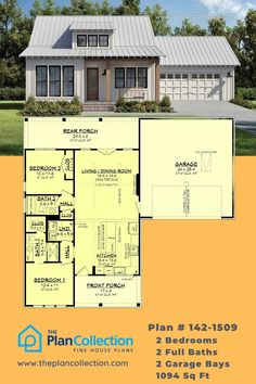 small country house plans, Plan # 142-1509 Small Country House Plans, Small Country House, Bay House Plans, Exterior Wall Materials, Porch Plans, Charming Farmhouse, Electrical Layout