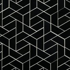 an abstract black and white pattern that looks like hexagonals or cubes