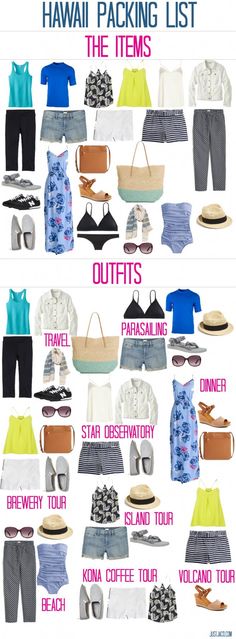 the hawaiian packing list is full of items to pack for hawaii and other tropical destinations