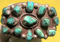 1930s or '20s or Earlier ? Navajo CERILLOS Turquoise cluster cuff BRACELET stamp | eBay Cluster Bracelets, Nothing More, Ancient Egyptian, Cuff Bracelet, Turquoise Bracelet, Cuff, Stamp, Turquoise, Bracelet