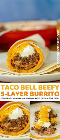 the taco bell beef burritos are ready to be served in the oven