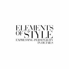 the title for elements of style expressing personality in devies