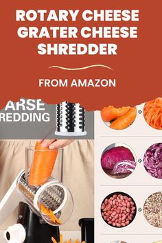 the rotary cheese shredder is an easy way to use it for salads