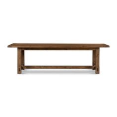 a large wooden table with two legs and one end missing the top, on a white background