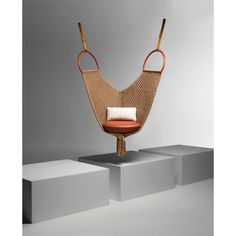 the chair is shaped like a hammock