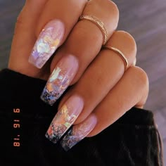 Colorful Nails, Nail Designs Glitter, Clear Nails, Prom Nails, Coffin Nails Designs, Pretty Acrylic Nails, Nail Art Tutorial, Best Acrylic Nails, Gorgeous Nails