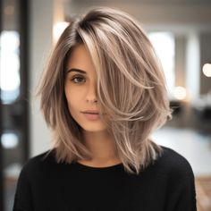 73 Cute Short Layered Haircut Ideas Women Medium Length Haircut With Layers, Short Layer Hairstyle Women, Fashion Short Hair, Two Layer Haircut Medium, 2024 Womens Haircut Trends, Safe Haven Haircut, Medium Layered Hair Blowout, Layer Lob, Short Bob Layered Hair