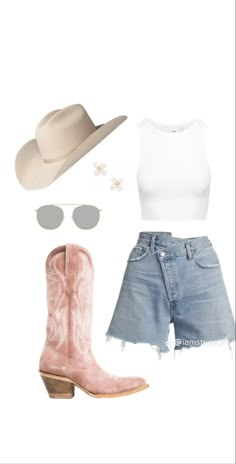 Morgan Wallen Concert Outfit Ideas, Stage Coach Outfits, Botas Western, Pink Cowgirl Boots, Fest Outfits, Simple Summer Outfits, Country Style Outfits, Nashville Outfits, Rodeo Outfits