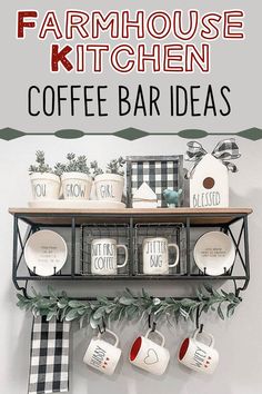 the farmhouse kitchen coffee bar ideas are easy to make and perfect for any type of gathering