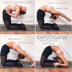 a woman doing yoga poses on the floor