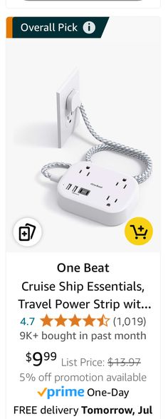 an advertisement for the power strip is shown in this advertizer's description