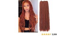 Amazon.com : Leeven 2 Packs 24 Inch Copper Red Passion Twist Hair for Butterfly Locs Long Bohemian 350# Water Wave Passion Twists Crochet Braiding Hair 18 Strands/Pack Hot Water Setting Synthetic Braids Hair : Beauty & Personal Care Water Wave Passion Twists, Butterfly Locs Long, Hair For Butterfly Locs, Passion Twists Crochet, Locs Long, Bohemian Braided Hair, Twists Crochet, Passion Twist Hair, Water Wave Crochet